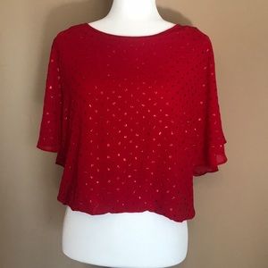 Womens red blouse top size small